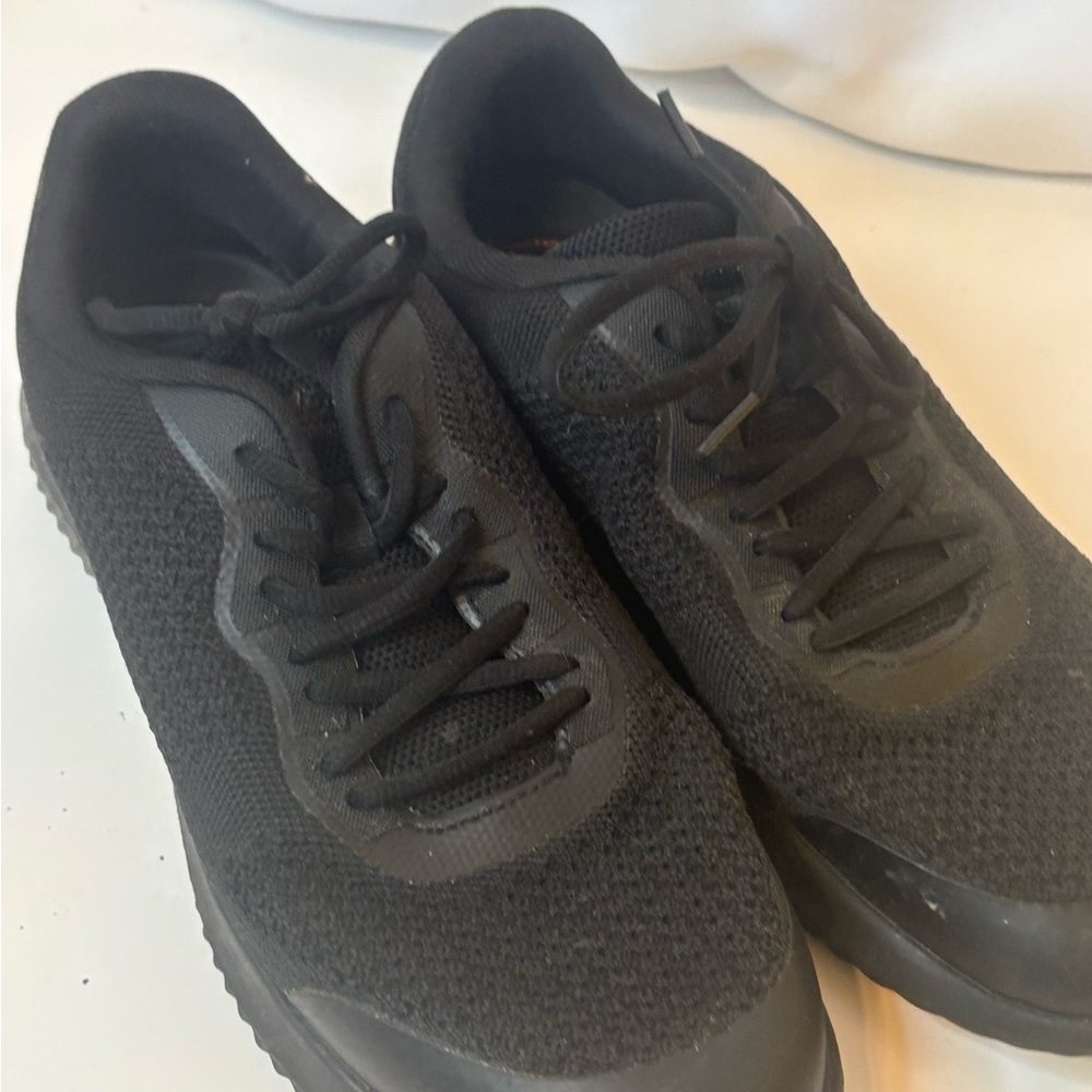 Black non-slip work wear black sneakers skid size 9 fast food shoes - Picture 5 of 16